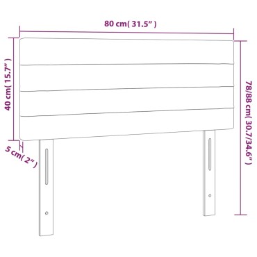 vidaXL Κεφαλάρι Κρεβατιού Σκούρο Πράσινο 80x5x78/88cm Βελούδινο 1 τεμ.