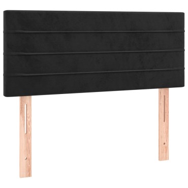 vidaXL Κεφαλάρι Κρεβατιού Μαύρο 100x5x78/88cm Βελούδινο 1 τεμ.