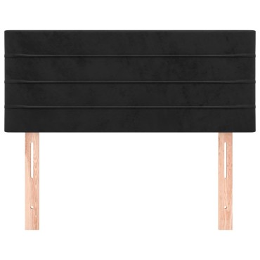vidaXL Κεφαλάρι Κρεβατιού Μαύρο 100x5x78/88cm Βελούδινο 1 τεμ.