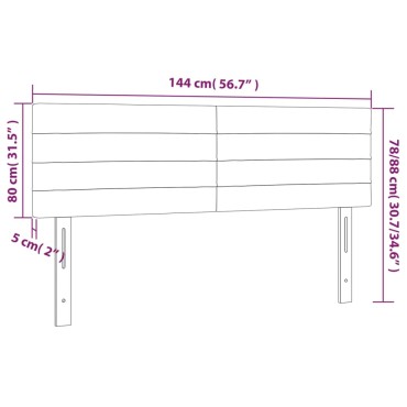 vidaXL Κεφαλάρια Κρεβατιού 2 τεμ. Σκ. Γκρι 72x5x78/88cm Βελούδινα