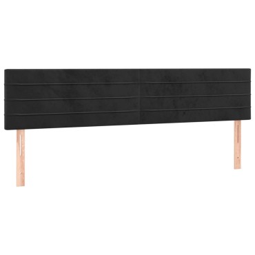 vidaXL Κεφαλάρια Κρεβατιού 2 τεμ. Μαύρο 100x5x78/88cm Βελούδινο