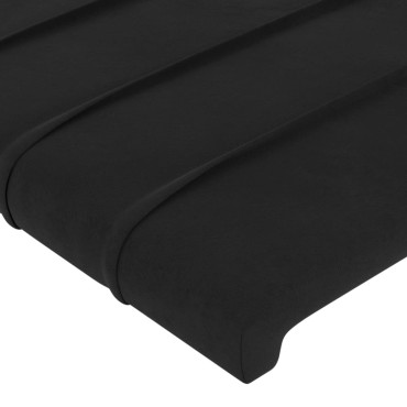 vidaXL Κεφαλάρια Κρεβατιού 2 τεμ. Μαύρο 100x5x78/88cm Βελούδινο