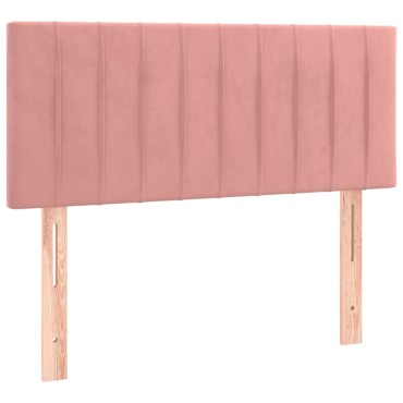 vidaXL Κεφαλάρι Κρεβατιού Ροζ 80x5x78/88cm Βελούδινο 1 τεμ.