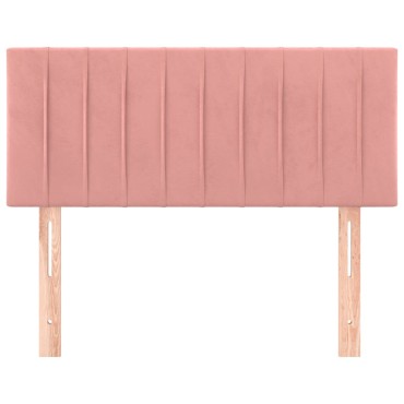 vidaXL Κεφαλάρι Κρεβατιού Ροζ 80x5x78/88cm Βελούδινο 1 τεμ.