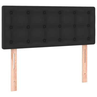 vidaXL Κεφαλάρι Κρεβατιού Μαύρο 100x5x78/88cm από Συνθετικό Δέρμα 1 τεμ.