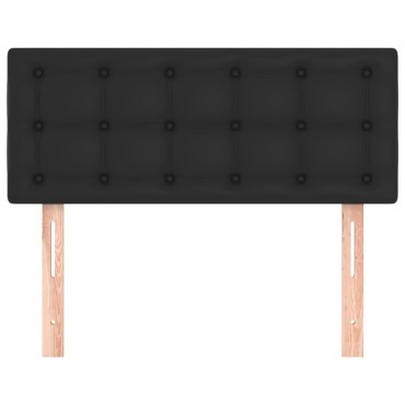 vidaXL Κεφαλάρι Κρεβατιού Μαύρο 100x5x78/88cm από Συνθετικό Δέρμα 1 τεμ.