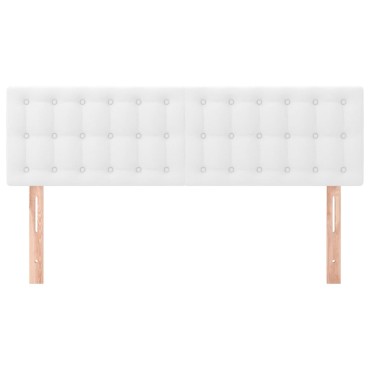 vidaXL Κεφαλάρια Κρεβατιού 2 τεμ. Λευκά 72x5x78/88cm Συνθετικό Δέρμα