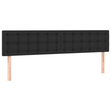 vidaXL Κεφαλάρια Μαύρα 200x5x78/88cm από Συνθετικό Δέρμα