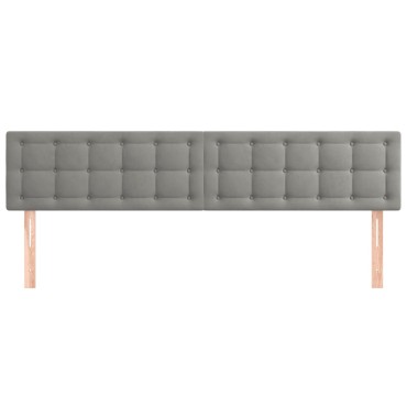 vidaXL Κεφαλάρια Κρεβατιού 2 τεμ. Αν. Γκρι 100x5x78/88cm Βελούδινο
