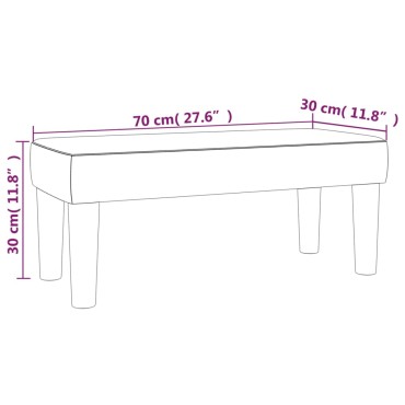 vidaXL Πάγκος Ανοιχτό Γκρι 70x30x30cm Υφασμάτινος 1 τεμ.