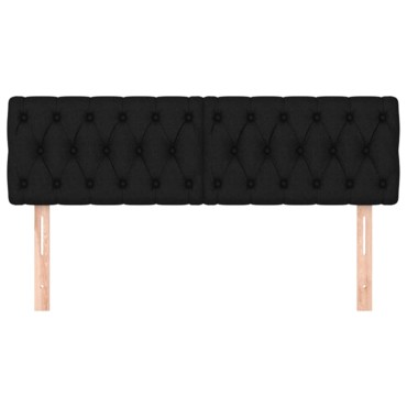 vidaXL Κεφαλάρια Κρεβατιού 2 τεμ. Μαύρο 72x7x78/88cm Υφασμάτινο