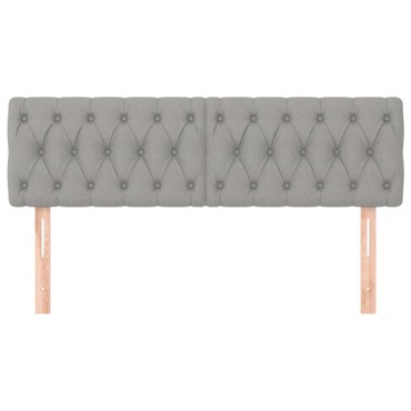 vidaXL Κεφαλάρια Κρεβατιού 2 τεμ. Αν. Γκρι 80x7x78/88cm Υφασμάτινο