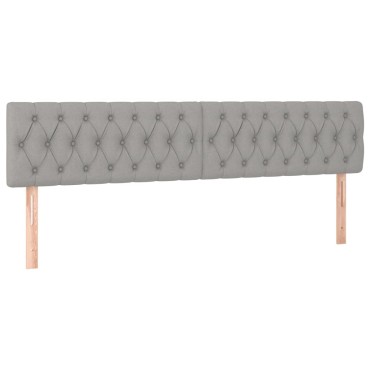 vidaXL Κεφαλάρια Κρεβατιού 2 τεμ. Αν. Γκρι 100x7x78/88cmΥφασμάτινο