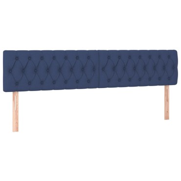 vidaXL Κεφαλάρια Κρεβατιού 2 τεμ. Μπλε 100x7x78/88cm Υφασμάτινο