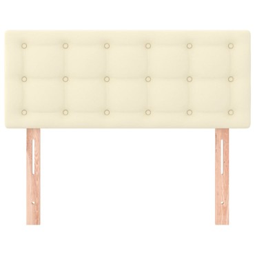 vidaXL Κεφαλάρι Κρεβατιού Κρεμ 80x5x78/88cm από Συνθετικό Δέρμα 1 τεμ.