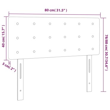vidaXL Κεφαλάρι Κρεβατιού Κρεμ 80x5x78/88cm από Συνθετικό Δέρμα 1 τεμ.