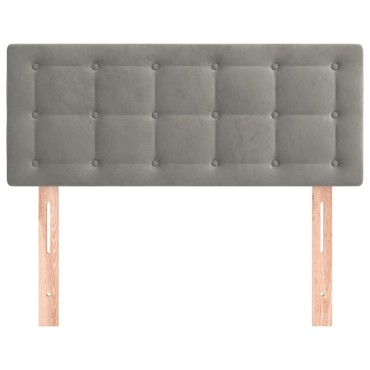 vidaXL Κεφαλάρι Κρεβατιού Ανοιχτό Γκρι 90x5x78/88cm Βελούδινο 1 τεμ.