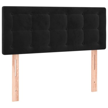 vidaXL Κεφαλάρι Κρεβατιού Μαύρο 90x5x78/88cm Βελούδινο 1 τεμ.