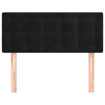 vidaXL Κεφαλάρι Κρεβατιού Μαύρο 90x5x78/88cm Βελούδινο 1 τεμ.
