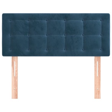 vidaXL Κεφαλάρι Κρεβατιού Σκούρο Μπλε 90x5x78/88cm Βελούδινο 1 τεμ.