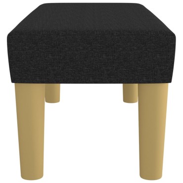 vidaXL Πάγκος Μαύρος 70x30x30cm Υφασμάτινος 1 τεμ.