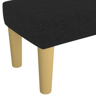 vidaXL Πάγκος Μαύρος 70x30x30cm Υφασμάτινος 1 τεμ.