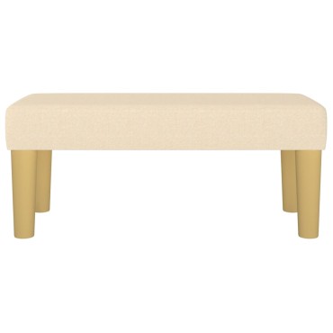 vidaXL Πάγκος Κρεμ 70x30x30cm Υφασμάτινος 1 τεμ.