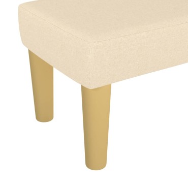 vidaXL Πάγκος Κρεμ 70x30x30cm Υφασμάτινος 1 τεμ.