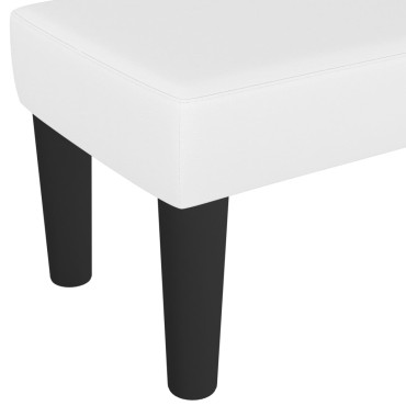 vidaXL Πάγκος Λευκός 70x30x30cm από Συνθετικό Δέρμα 1 τεμ.