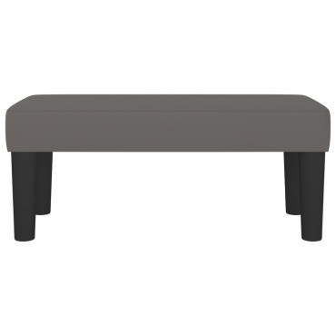vidaXL Πάγκος Γκρι 70x30x30cm από Συνθετικό Δέρμα 1 τεμ.
