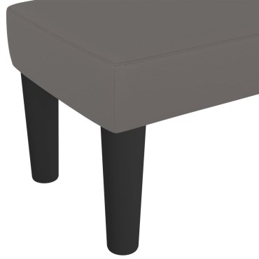 vidaXL Πάγκος Γκρι 70x30x30cm από Συνθετικό Δέρμα 1 τεμ.