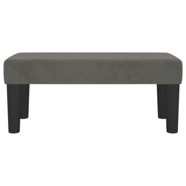 vidaXL Πάγκος Σκούρο Γκρι 70x30x30cm Βελούδινος 1 τεμ.