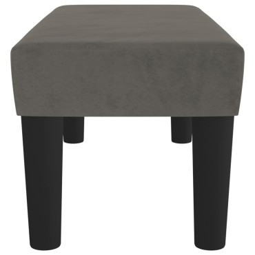 vidaXL Πάγκος Σκούρο Γκρι 70x30x30cm Βελούδινος 1 τεμ.