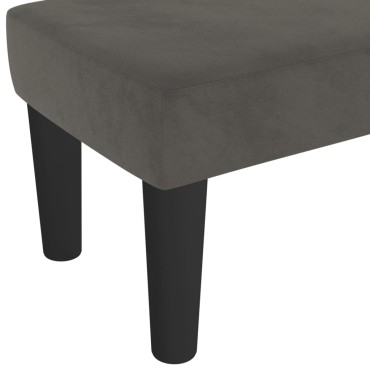 vidaXL Πάγκος Σκούρο Γκρι 70x30x30cm Βελούδινος 1 τεμ.