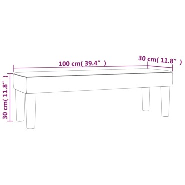 vidaXL Πάγκος Ανοιχτό Γκρι 100x30x30cm Υφασμάτινος 1 τεμ.