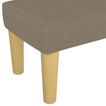 vidaXL Πάγκος Taupe 100x30x30cm Υφασμάτινος 1 τεμ.