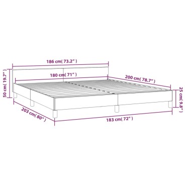 vidaXL Σκελετός Κρεβατιού Χωρίς Στρώμα Μαύρο 180x200 εκ. Βελούδινο