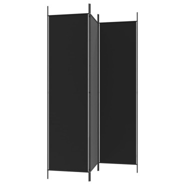 vidaXL Διαχωριστικό Δωματίου με 3 Πάνελ Μαύρο 150x200cm από Ύφασμα 1 τεμ.