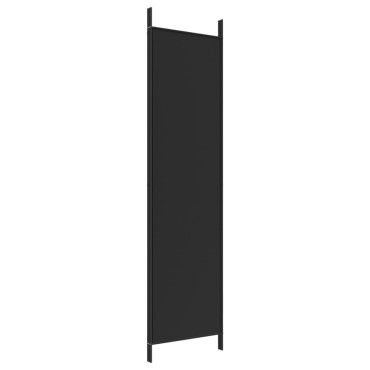 vidaXL Διαχωριστικό Δωματίου με 3 Πάνελ Μαύρο 150x200cm από Ύφασμα 1 τεμ.