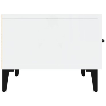 vidaXL Έπιπλο Τηλεόρασης Γυαλ. Λευκό150x34,5x30cm Επεξεργασμένο Ξύλο