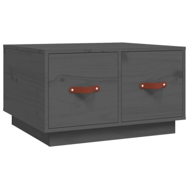 vidaXL Τραπεζάκι Σαλονιού Γκρι 60x53x35cm από Μασίφ Ξύλο Πεύκου 1 τεμ.