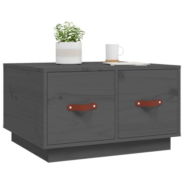 vidaXL Τραπεζάκι Σαλονιού Γκρι 60x53x35cm από Μασίφ Ξύλο Πεύκου 1 τεμ.