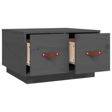 vidaXL Τραπεζάκι Σαλονιού Γκρι 60x53x35cm από Μασίφ Ξύλο Πεύκου 1 τεμ.