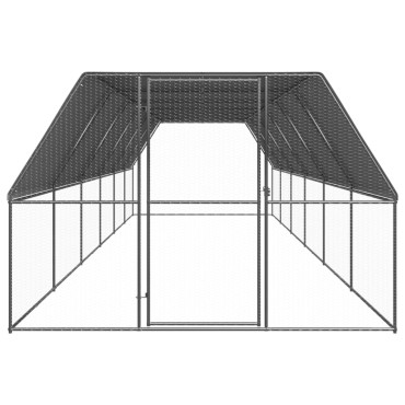 vidaXL Κοτέτσι - Κλουβί Εξωτ. Χώρου 3x12x2 μ. από Γαλβανισμένο Χάλυβα