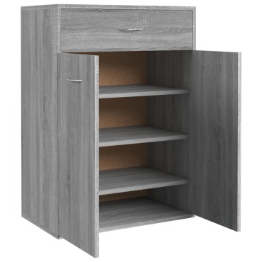 vidaXL Παπουτσοθήκη Γκρι Sonoma 60x35x84cm από Επεξεργασμένο Ξύλο