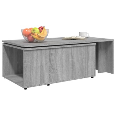 vidaXL Τραπεζάκι Σαλονιού Γκρι Sonoma 150x50x35cm Επεξεργασμένο Ξύλο 1 τεμ.