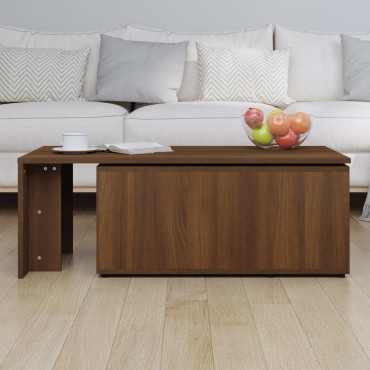 vidaXL Τραπεζάκι Σαλονιού Καφέ Δρυς 150x50x35cm Επεξεργασμ. Ξύλο 1 τεμ.