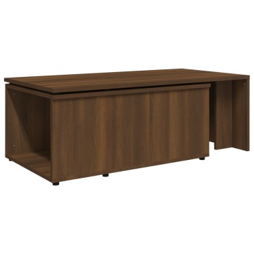 vidaXL Τραπεζάκι Σαλονιού Καφέ Δρυς 150x50x35cm Επεξεργασμ. Ξύλο 1 τεμ.