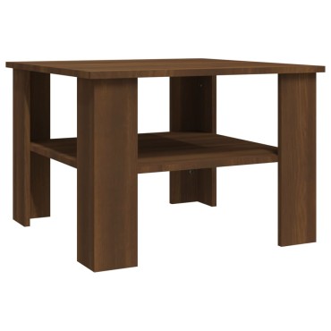 vidaXL Τραπεζάκι Σαλονιού Καφέ Δρυς 60x60x42cm Επεξεργασμένο Ξύλο 1 τεμ.