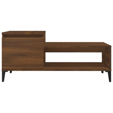 vidaXL Τραπεζάκι Σαλονιού Καφέ Δρυς 100x50x45cm Επεξεργασμ. Ξύλο 1 τεμ.